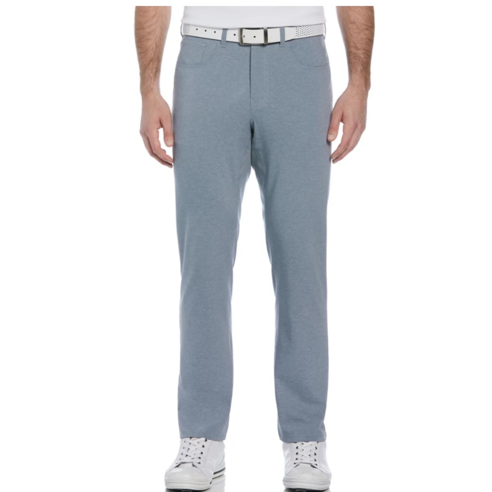 PGA TOURMen's 5 Pocket Heather Golf Pants Tradewinds Heather Size 36/32